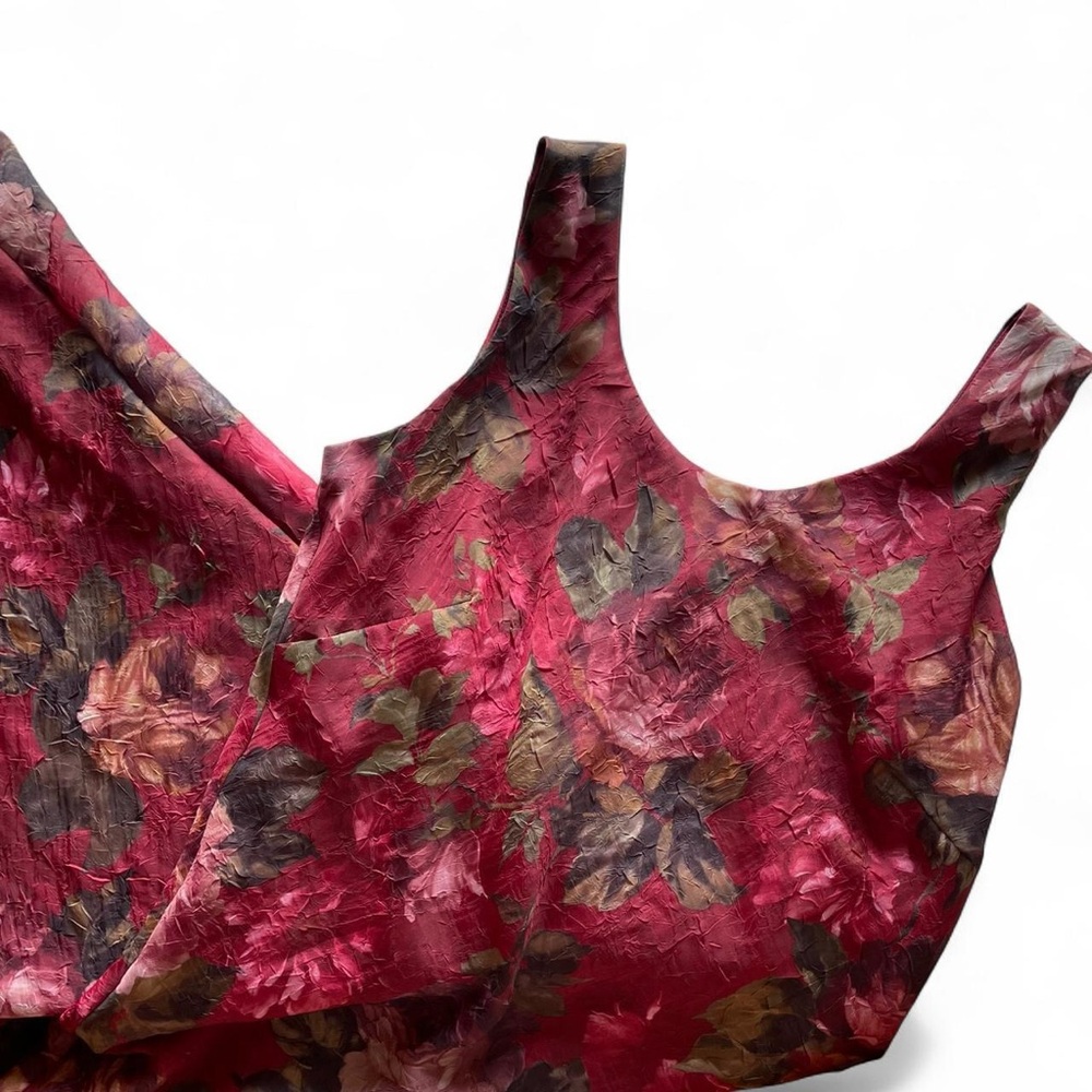 Vintage K Studio Red Floral Maxi Dress